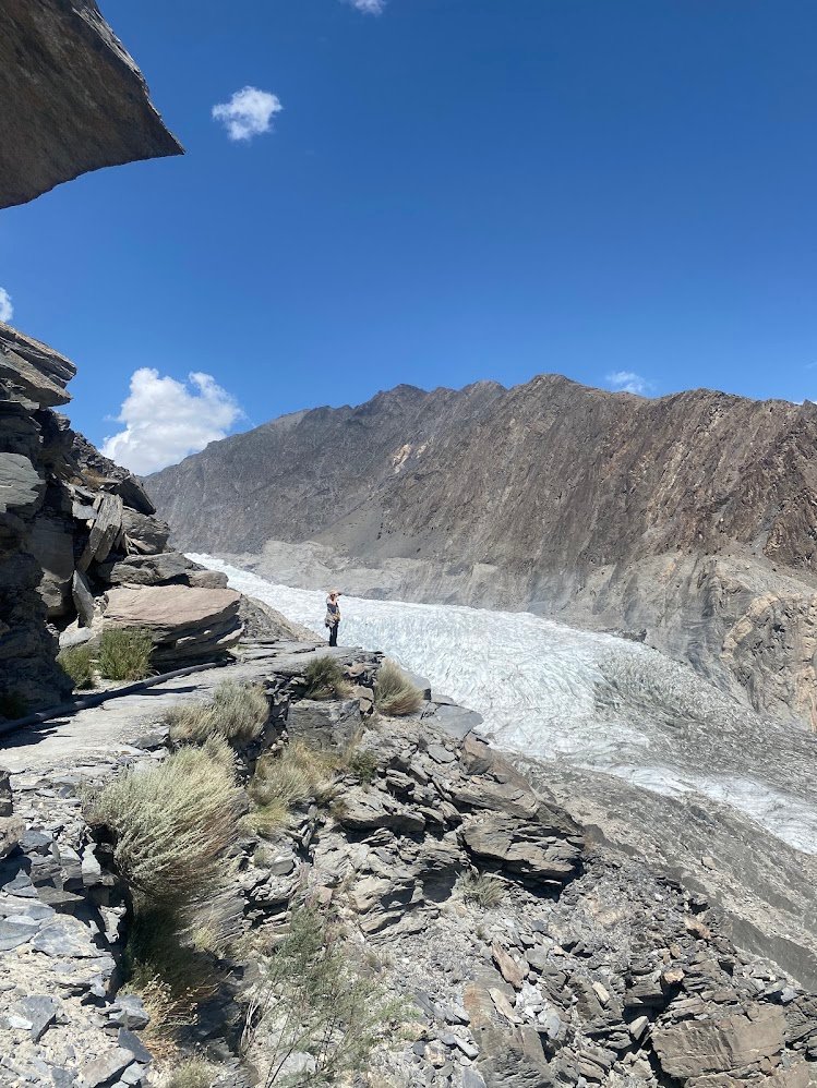 Passu Glacier white ice upper Hunza