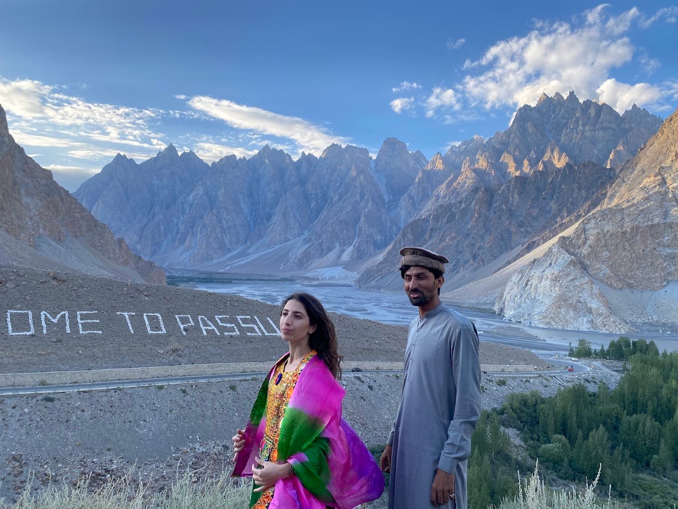 Traveller enjoying private Hunza tour with local guide